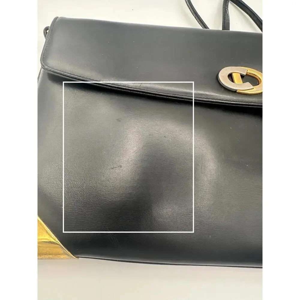 Christian Dior Leather Shoulder Bag CD Logo Plate/Black, GUC - Picture 11 of 13